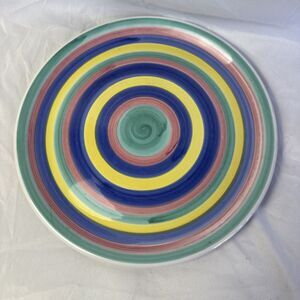 Vintage Caleca CAROUSEL Plate 12 1/2 Server Charger Italy Hand Painted